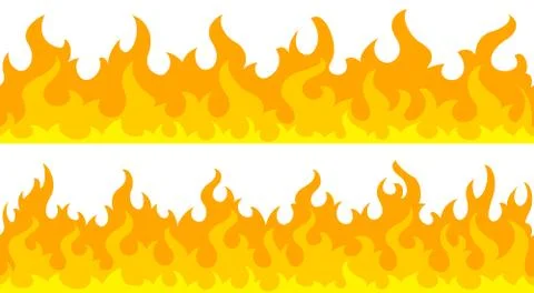 Fire flame frame borders Stock Illustration
