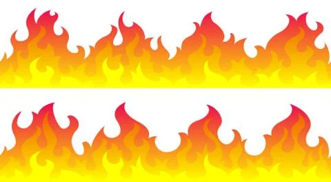 Fire flame frame borders Stock Illustration