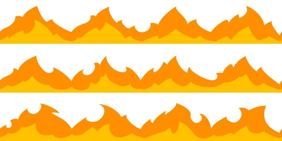 Fire flame frame borders Stock Illustration