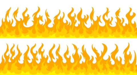 Fire flame frame borders Stock Illustration