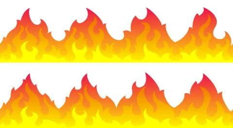 Fire flame frame borders Stock Illustration