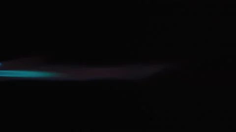 Fire flame from gas-burner close-up. Burning lighter on black background. Stock Footage 202291004