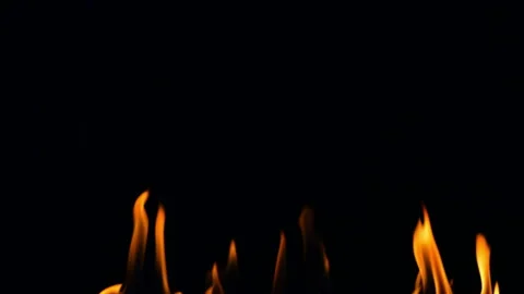 Fire flame glowing burn on black background 動画素材 220637188