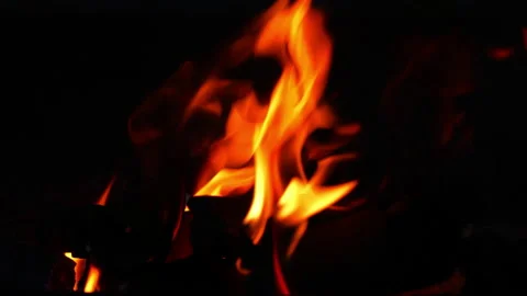 Fire flame glowing burn on slow motion  스톡 동영상 228818624