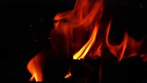 Fire flame glowing burn on slow motion  库存影片 228819001