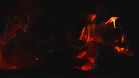 Fire flame glowing burn on slow motion  Stock Footage 228819167
