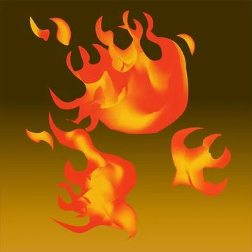 Fire Flame Graphics Design Elements Vector Illustration Illustrazione stock