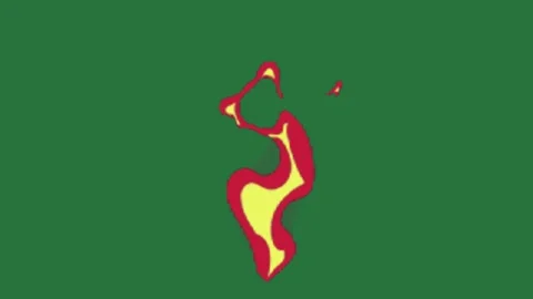 A fire flame on green background and red yellow screen with it green screen Stock Footage 335682583