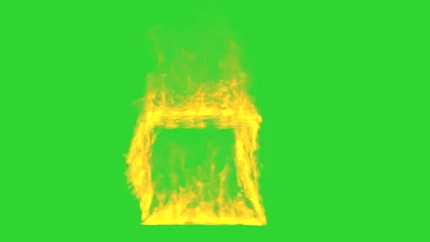 Fire flame on green screen VFX Video stock 276698588