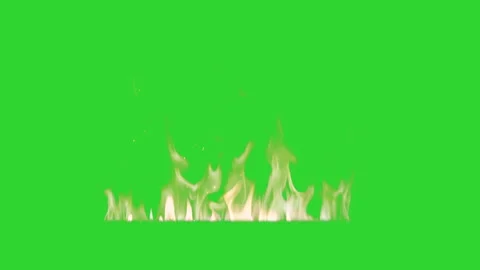 Fire flame on green screen VFX Stock Footage 276719665