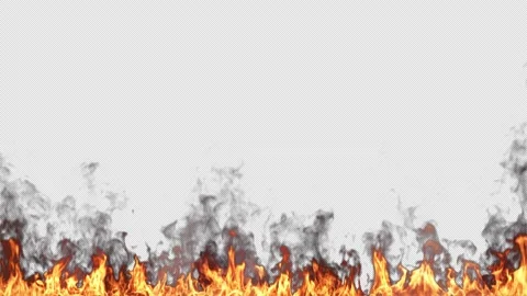 Fire Flame on Ground with Alpha Loop Stock Footage 197463616