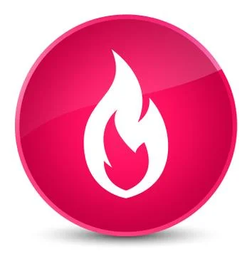 Fire flame icon elegant pink round button イラスト素材