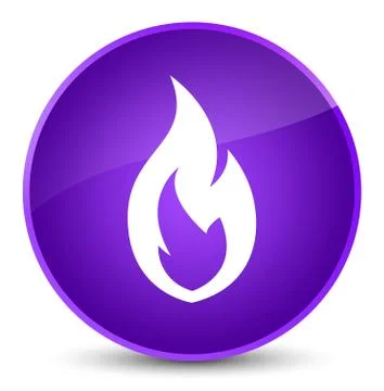Fire flame icon elegant purple round button イラスト素材