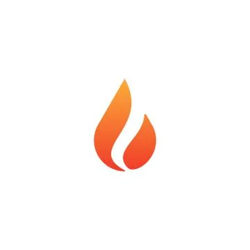 Fire flame icon element vector isolated illustration イラスト素材