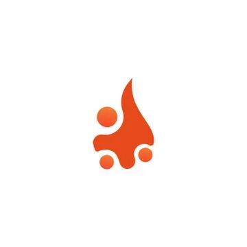 Fire flame icon element vector isolated illustration Illustrazione stock