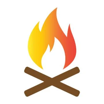 Fire flame icon. Fire hot flames vector sign isolated on white background Stock Illustration