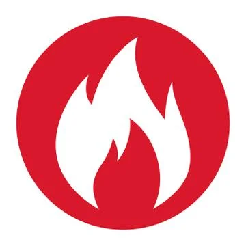 Fire flame icon. Fire hot flames vector sign isolated on white background Illustrazione stock