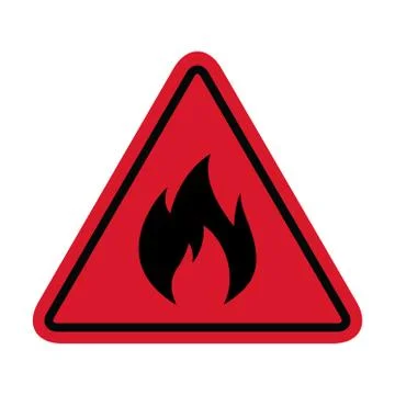 Fire flame icon. Fire hot flames vector sign isolated on white background Stock Illustration