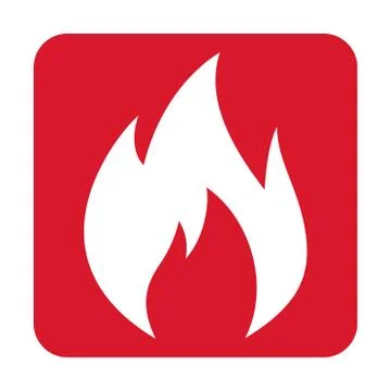 Fire flame icon. Fire hot flames vector sign isolated on white background Stock Illustration