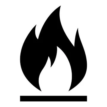 Fire flame icon. Fire hot flames vector sign isolated on white background Stock Illustration