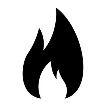 Fire flame icon. Fire hot flames vector sign isolated on white background Illustrazione stock