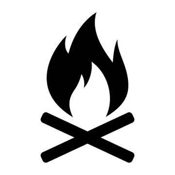 Fire flame icon. Fire hot flames vector sign isolated on white background Stock Illustration