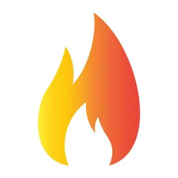 Fire flame icon. Fire hot flames vector sign isolated on white background Stock Illustration