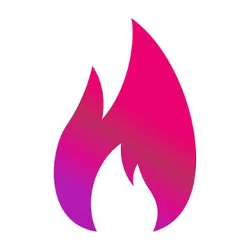 Fire flame icon. Fire hot flames vector sign isolated on white background Stock Illustration