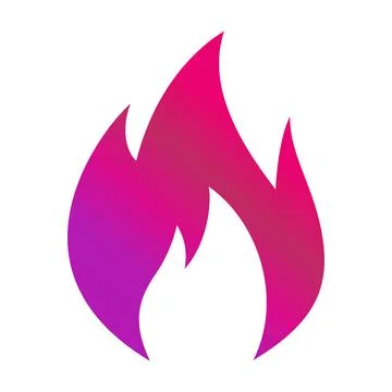Fire flame icon. Fire hot flames vector sign isolated on white background Stock Illustration
