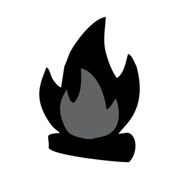 Fire flame icon. Flat color design. Vector illustration. EPS 10. 스톡 일러스트