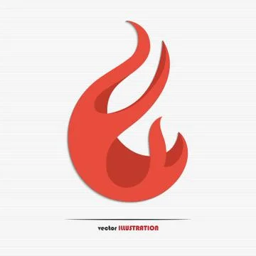 Fire flame icon Illustrazione stock