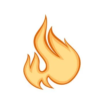 Fire flame icon isolated on white background for your web and mobile app design. Stock Illustration
