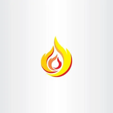 Fire flame icon logo vector element Stock Illustration