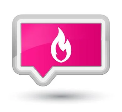 Fire flame icon prime pink banner button イラスト素材