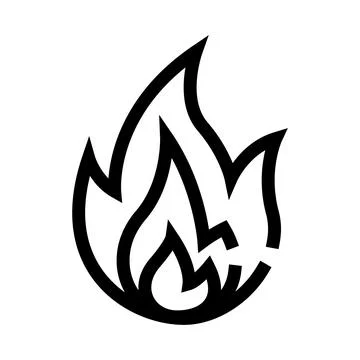 Fire flame icon representing heating and energy concept Stock Illustration