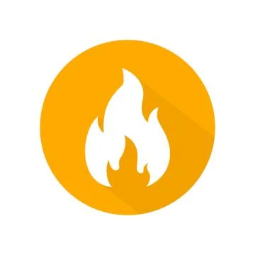Fire flame icon vector. illustration of fire isolated on circle shape, fire f Stock Illustration