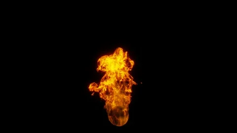 Fire flame Isolated on black background. Fire Flames Igniting And Burning. Stock Footage 170526918
