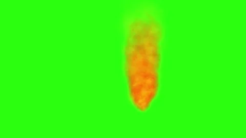 Fire Flame isolated on Green screen background stock video footage Stock Footage 309979327