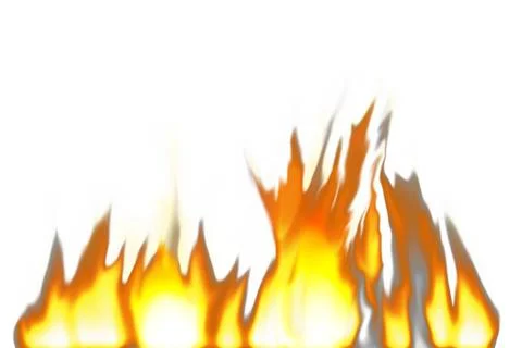 Fire flame isolated on white background Stock Illustration