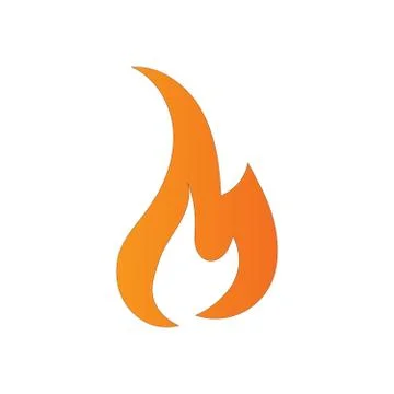 Fire flame. Logo Design Template. Icon Illustration Over white Background Illustrazione stock
