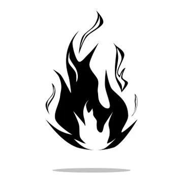 Fire flame logo design template.Fire flame icon.vector illustration Illustrazione stock