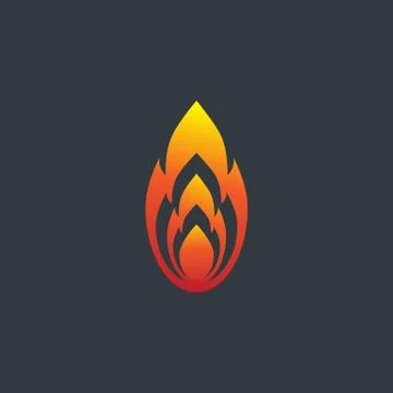 Fire Flame Logo design vector template silhouette. Creative Burn Elegant Bonf Stock Illustration