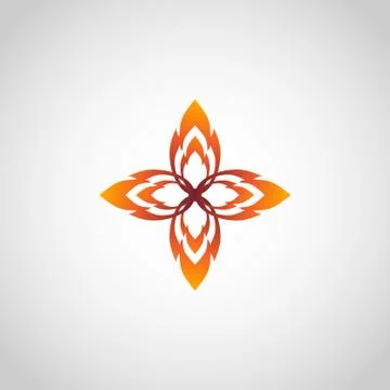 Fire Flame Logo design vector template silhouette. Creative Burn Elegant Bonf Stock Illustration