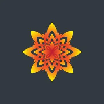 Fire Flame Logo design vector template silhouette. Creative Burn Elegant Bonf Stock Illustration