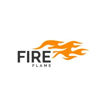 Fire flame logo design vector. Hot logo template Stock Illustration