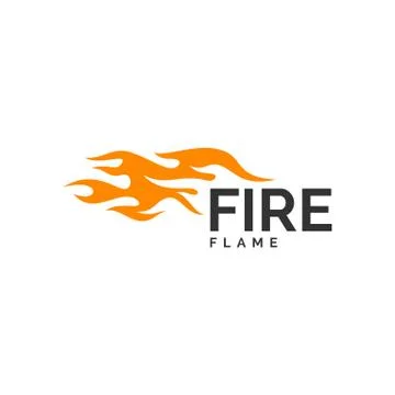 Fire flame logo design vector. Hot logo template 스톡 일러스트