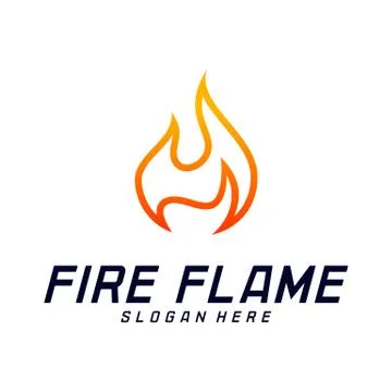 Fire Flame Logo Design Vector Template. Icon Symbol. Stock-Illustration