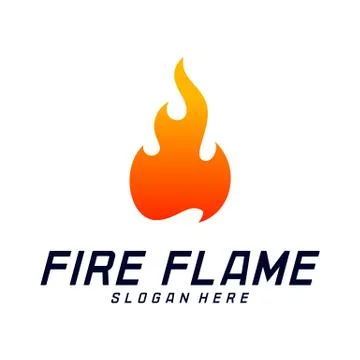 Fire Flame Logo Design Vector Template. Icon Symbol. Illustrazione stock