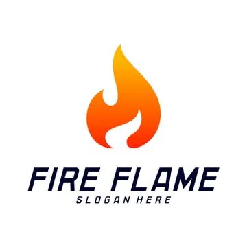 Fire Flame Logo Design Vector Template. Icon Symbol. Stock-Illustration