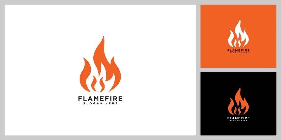 Fire Flame Logo design vector Stock Illustration